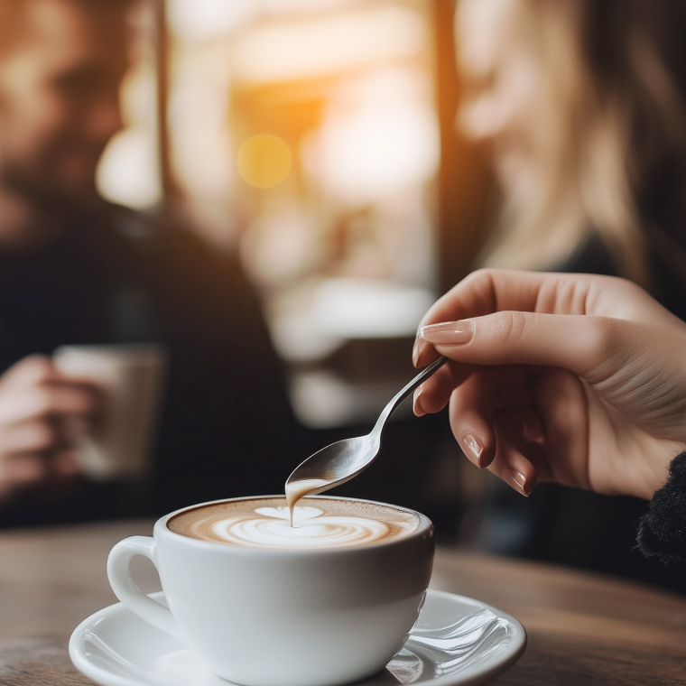 Man enjoying a cup of coffee